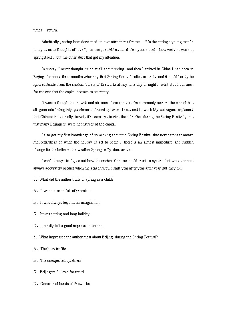 译林版（2019） 必修 第二册：Unit 3　课时精练四　Extended reading—Reading comprehension（含答案）03