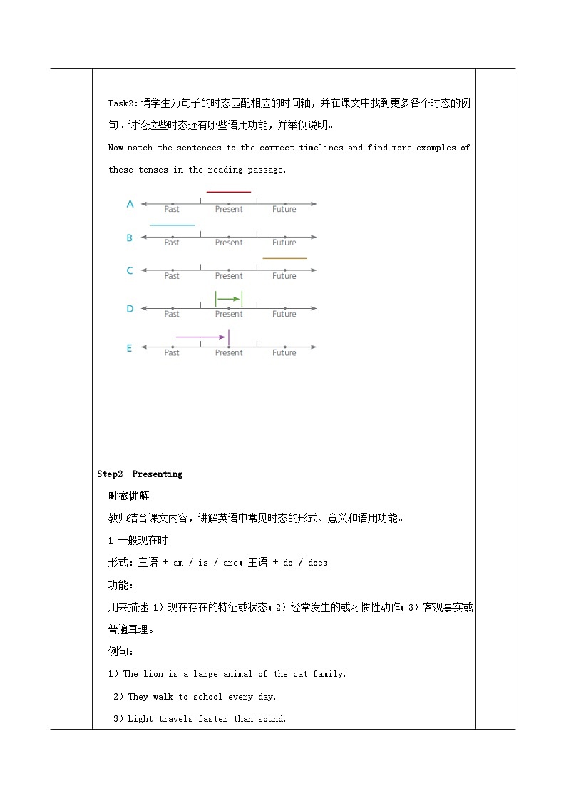 2023年高中英语Unit3Period2Usinglanguage时态教学设计外研版必修第一册02