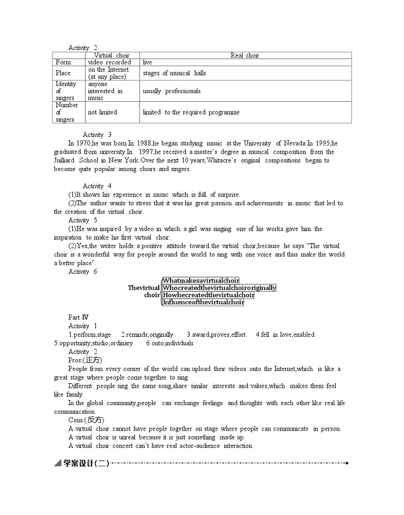 2019新人教必修2Unit5Music Reading and Thinking学案03