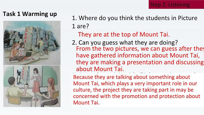 2019新人教高中英语必修二Unit1Cultural Heritage Listening and Speaking课件PPT04