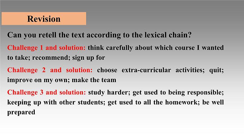 2019新人教高中英语必修一unit1 The freshman challenge language points课件PPT第3页