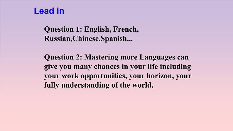 2019新人教高中英语必修一Unit5Languages around the world--Listening and speaking课件第4页