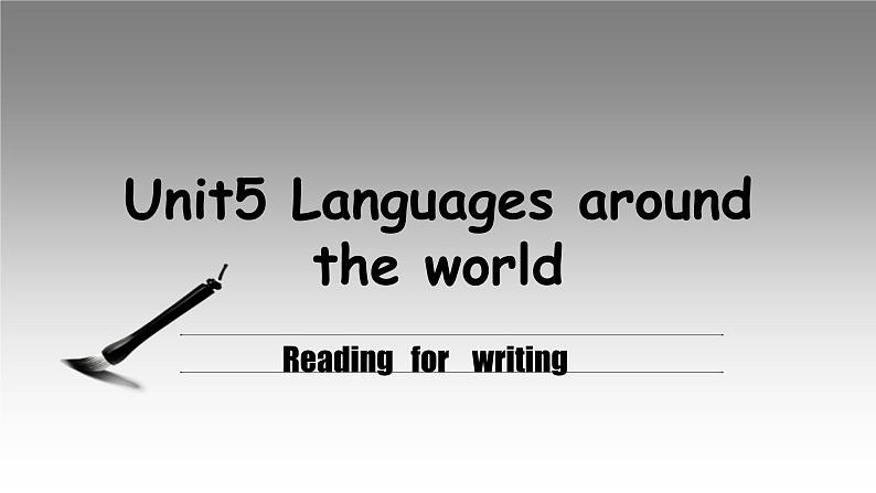 2019新人教高中英语必修一unit5Languages around the world Reading for writing课件PPT01