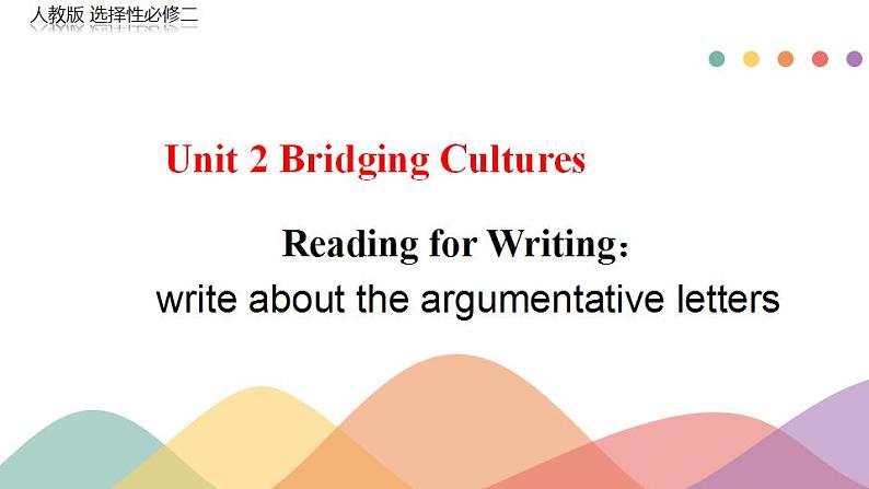 2019新人教高中英语选择性必修二Unit 2Reading for writing课件第1页