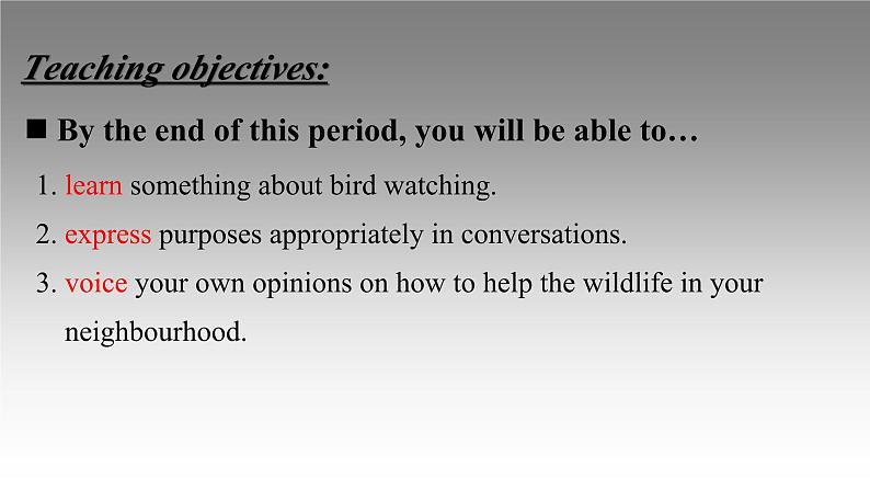 2021新人教高中英语必修二Unit2 Listening and Talking-Help the wildlife in your neighbourhood课件PPT第2页