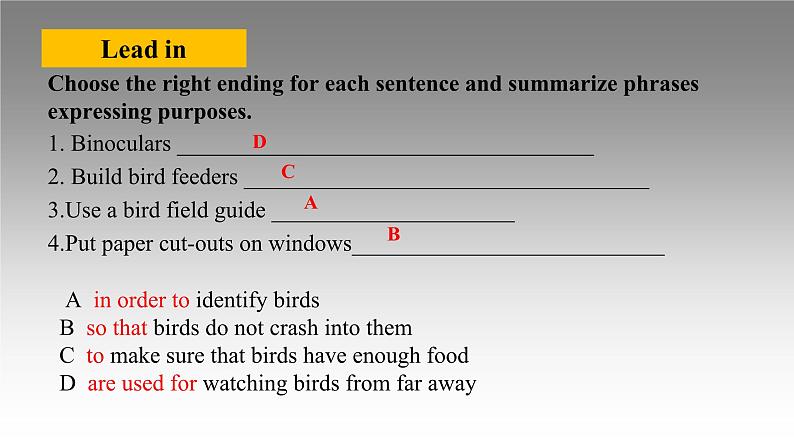 2021新人教高中英语必修二Unit2 Listening and Talking-Help the wildlife in your neighbourhood课件PPT第4页