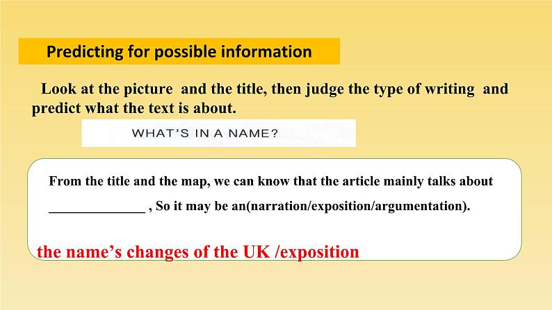 2021新人教高中英语必修二Unit4Reading and Thinking--What's in a name优秀公开课件05