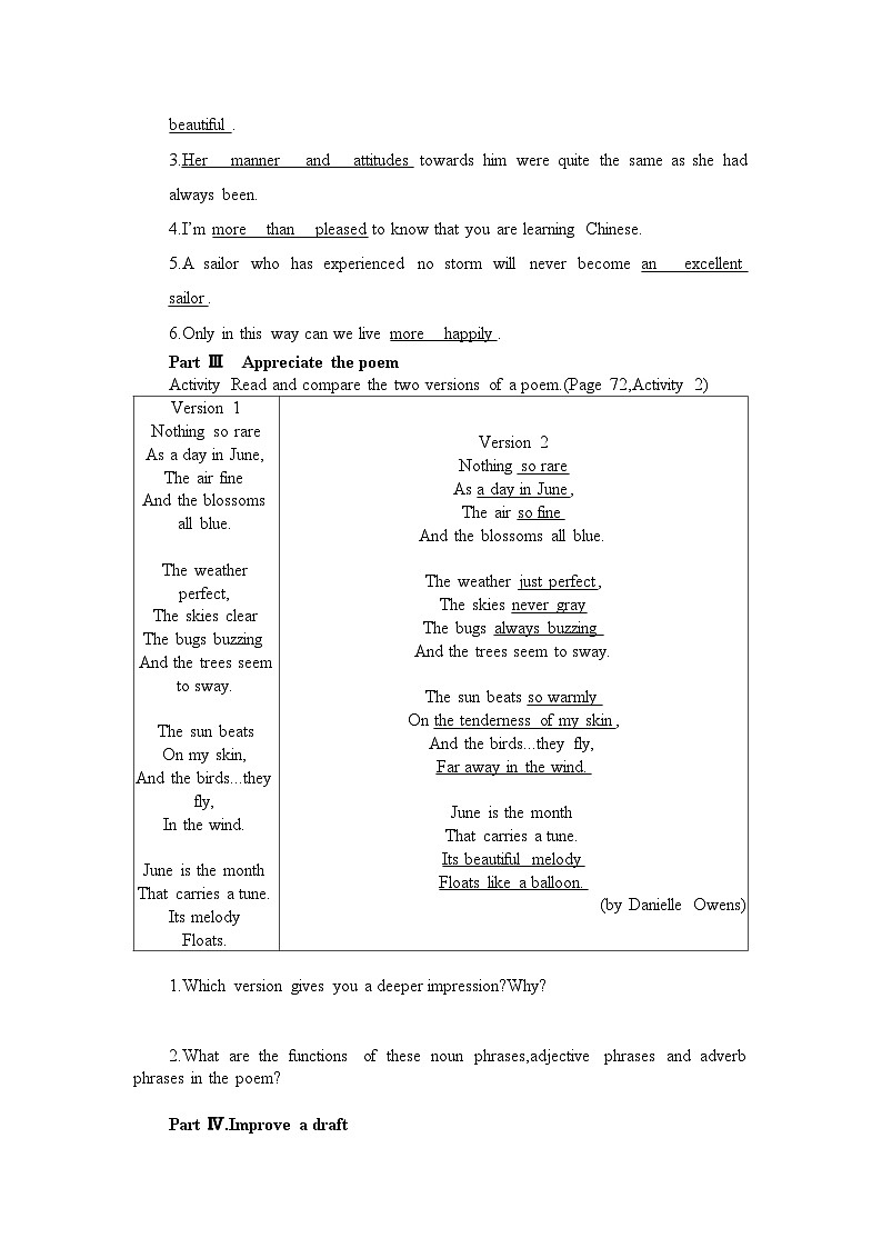 2019新人教必修一unit1 Discovering Useful Structures学案第3页