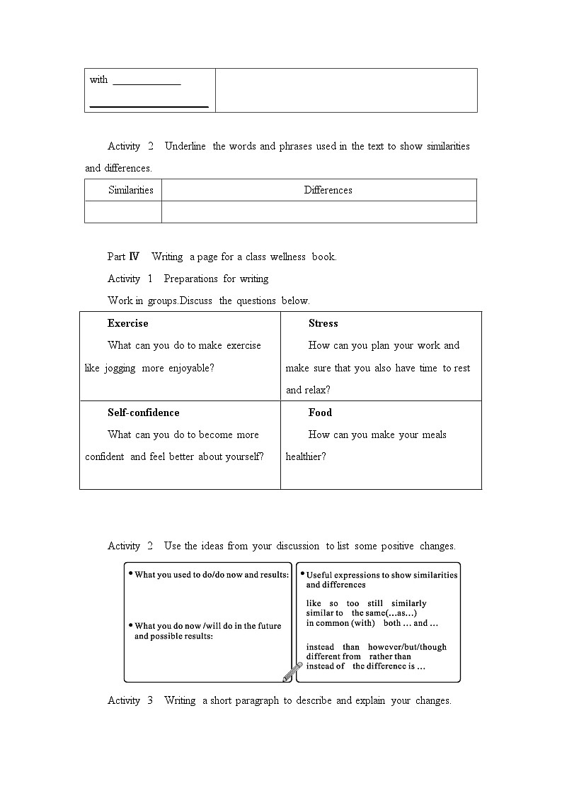 2019新人教必修一unit3Sports and Fitness Reading for  Writing公开课学案02