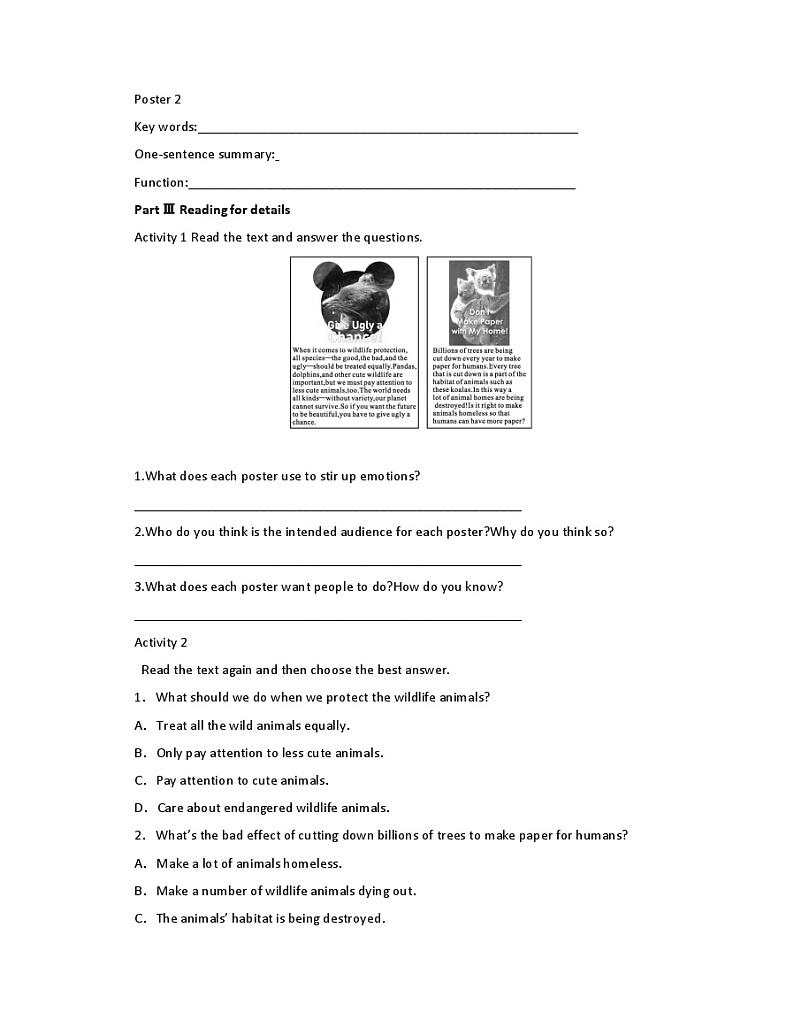 2019新人教高中英语必修二Unit2Reading for writing公开课学案02