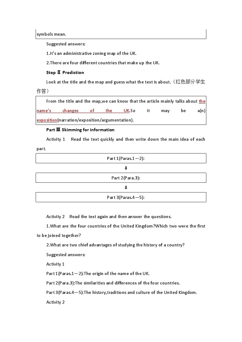 2019新人教高中英语必修二Unit4History and Traditions--Reading and  Thinking公开课教案第2页