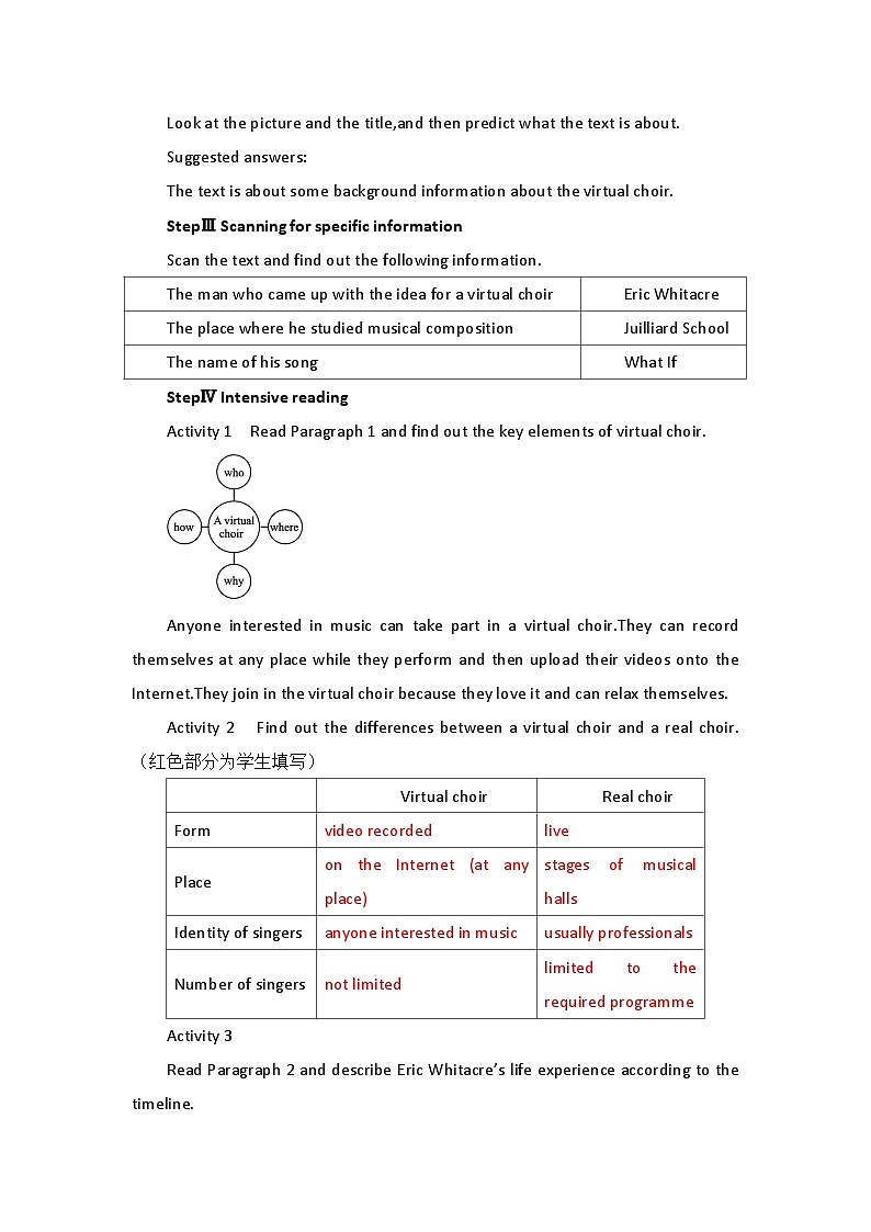 2019新人教高中英语必修二Unit5 Music Reading and  Thinking公开课教案02
