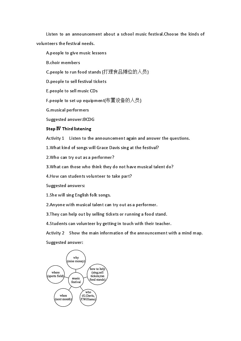 2019新人教高中英语必修二Unit5 Music--Listening and Talking公开课教案02