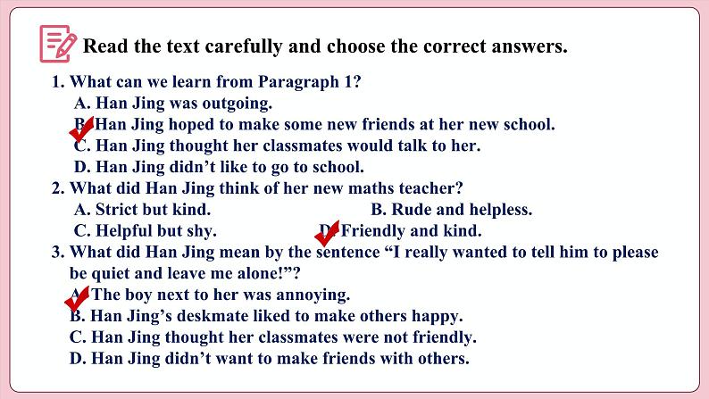 Welcome Unit Period II  Reading and Thinking（课件）-2023-2024学年高中英语人教版（2019）选择性必修第一册第6页