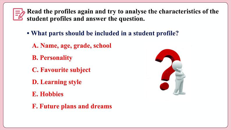 Welcome Unit Period Ⅴ  Reading for Writing（课件）-2023-2024学年高中英语人教版（2019）选择性必修第一册第7页