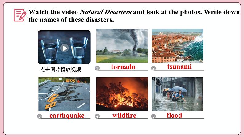 Unit 4 Natural Disasters Period I  Listening and Speaking（课件）-2023-2024学年高中英语人教版（2019）选择性必修第一册04