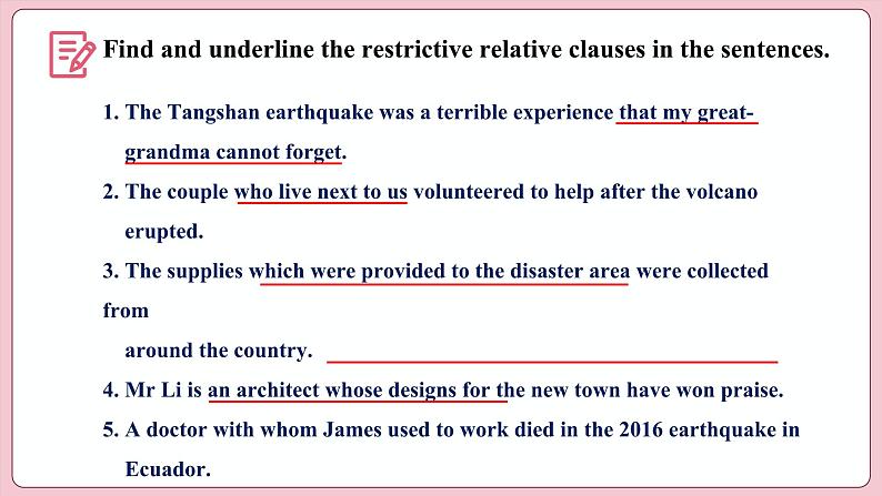 Unit 4 Natural Disasters Period III  Discovering Useful Structures（课件）-2023-2024学年高中英语人教版（2019）选择性必修第一册08