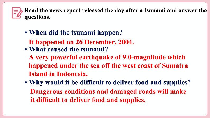 Unit 4 Natural Disasters Period V  Reading for Writing（课件）-2023-2024学年高中英语人教版（2019）选择性必修第一册第4页