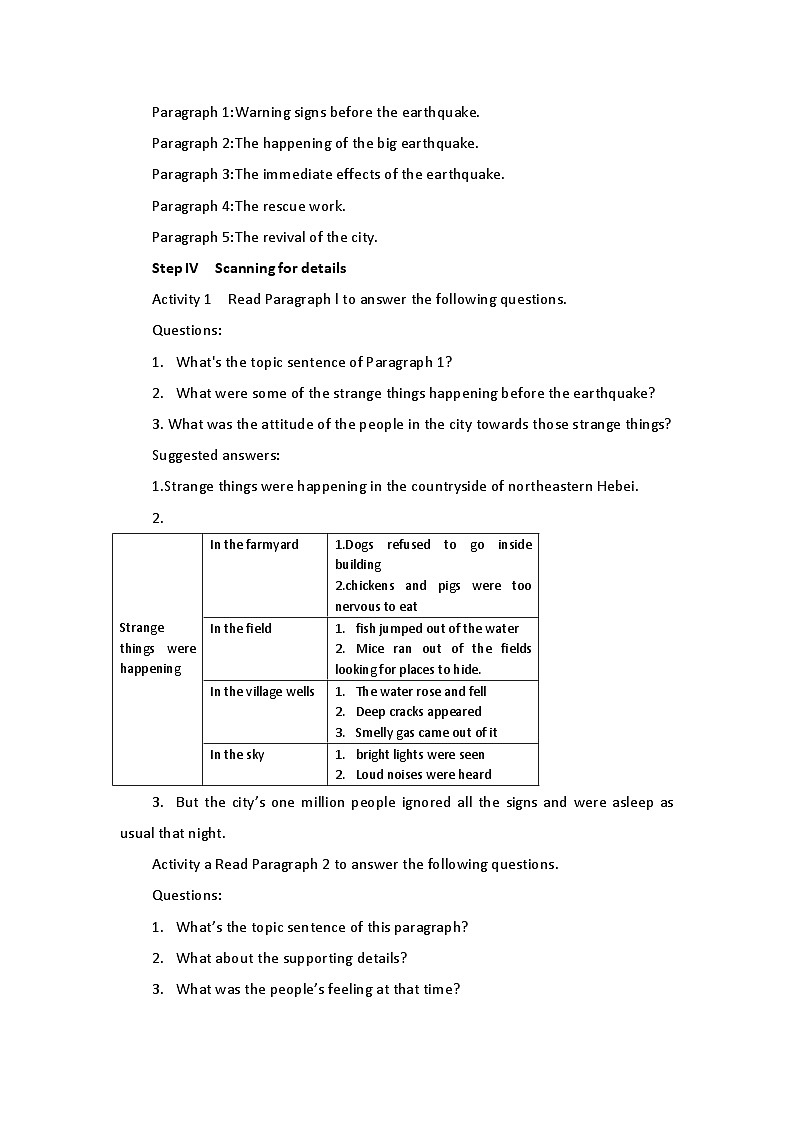 2019新人教高中英语必修一unit4Reading and Thinking公开课教案第3页