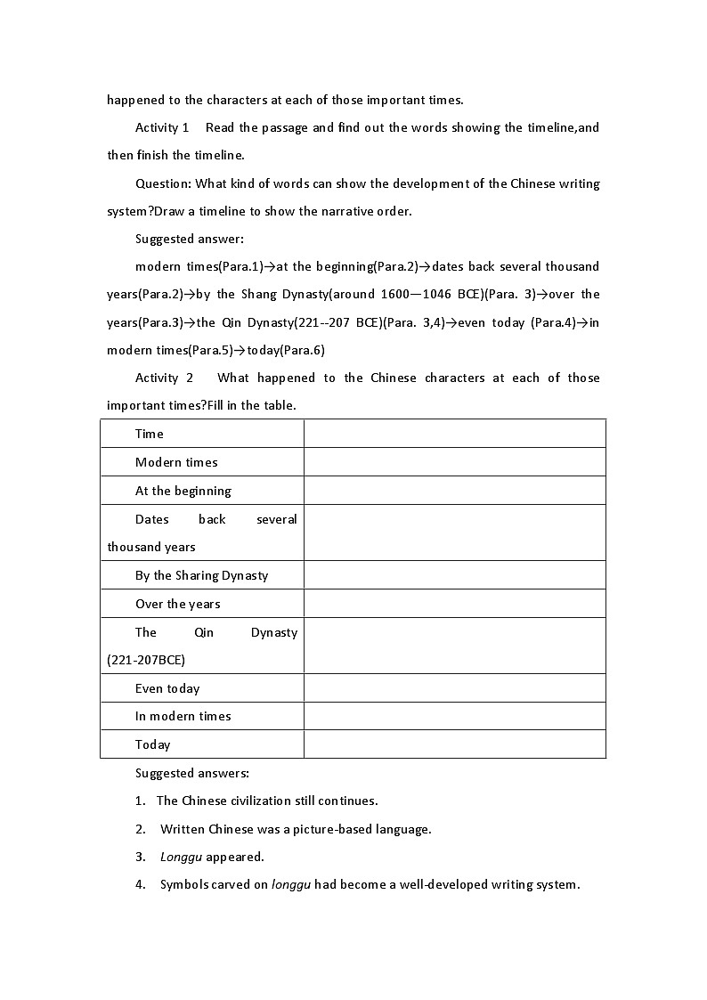 2019新人教高中英语必修一Unit5Reading and Thinking教案第3页