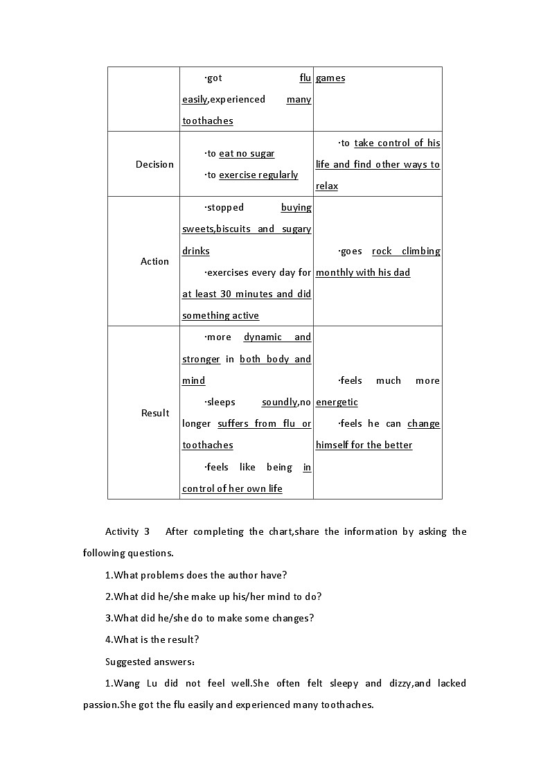 2019新人教高中英语选择性必修三Unit2Healthy Lifestyle--Using Language(P20-P21)公开课教案第3页