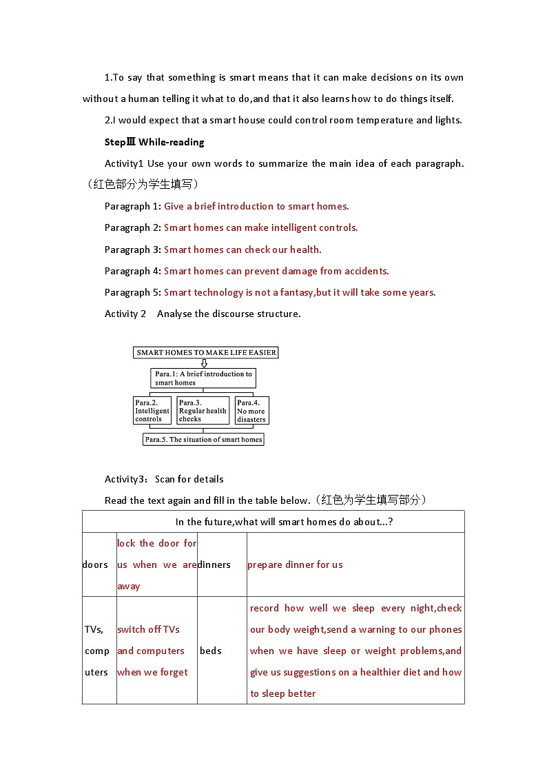 2019新人教高中英语选择性必修一Unit2Looking into the future--Reading and Thinking公开课教案02
