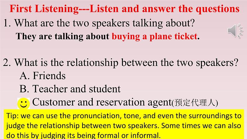 2019新人教高中英语必修一Unit2 Listening and Talking公开课课件06