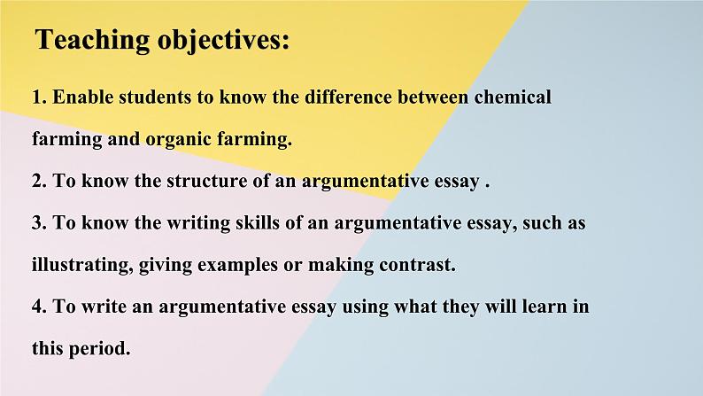 2019新人教高中英语选择性必修一Unit5 Using Language--Evaluate chemical farming and organic farming公开课课件第2页