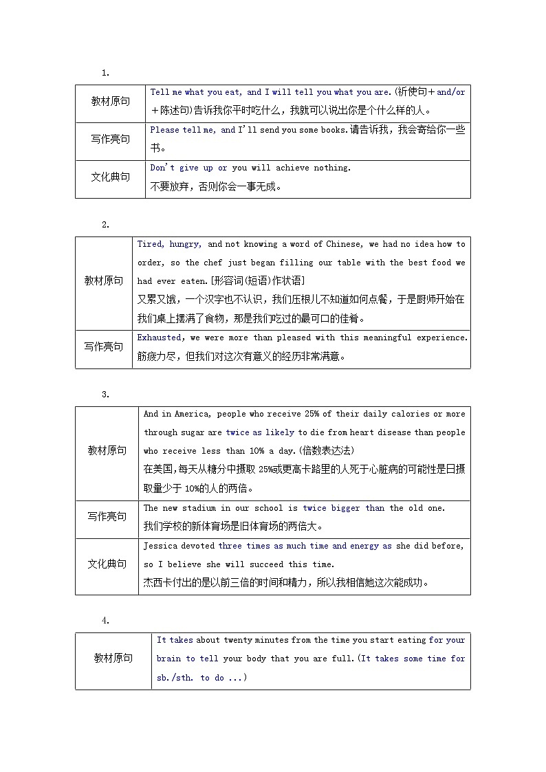 2024届高考英语一轮总复习选择性必修第二册Unit3FoodandCulture教师用书03