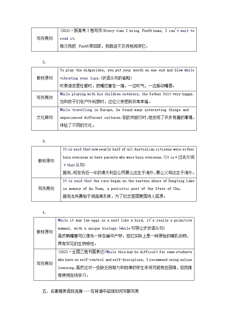 2024届高考英语一轮总复习选择性必修第四册Unit2IconicAttractions教师用书03