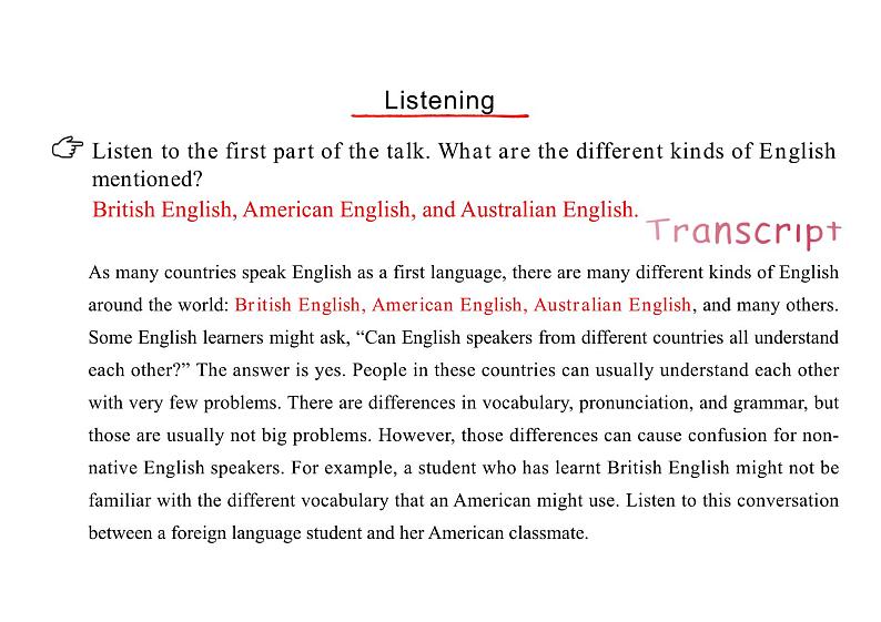 2023-204学年高一英语人教版必修第一册课件  Unit 5 Listening and Talking04