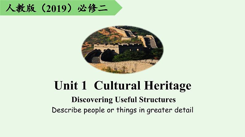 2024学年高一英语 人教版（2019）必修二 课件 Unit 1 Discovering Useful Structures01