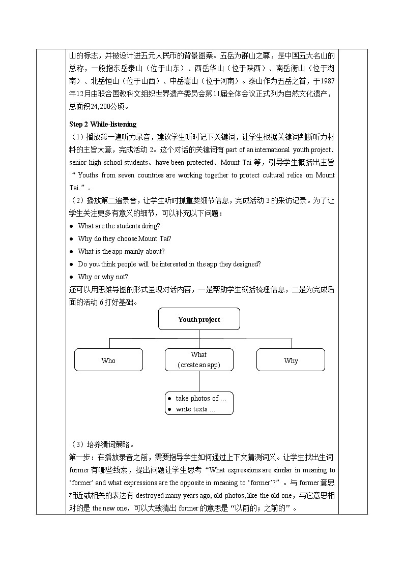 2024学年高一英语 人教版（2019）必修二【教案】 Unit 1 Listening and Speaking02