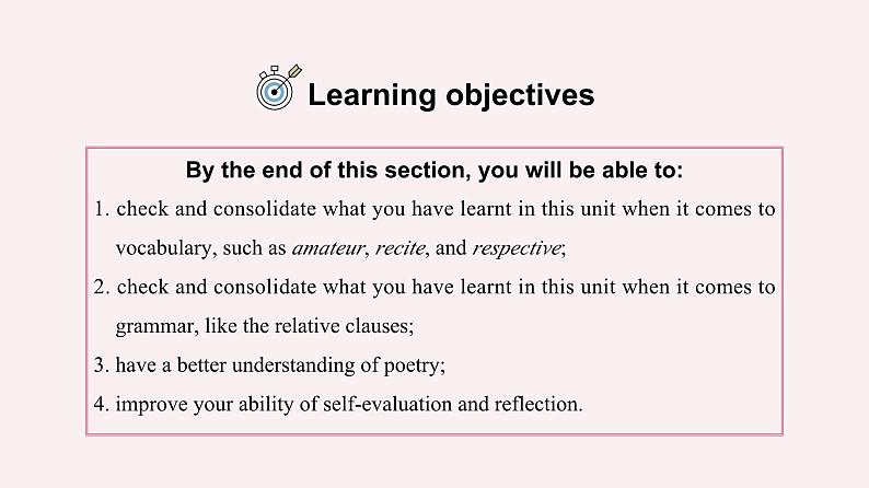 2023-2024学年高二英语人教版 选择性必修三 Unit 5 Assessing Your Progress & Project课件PPT03