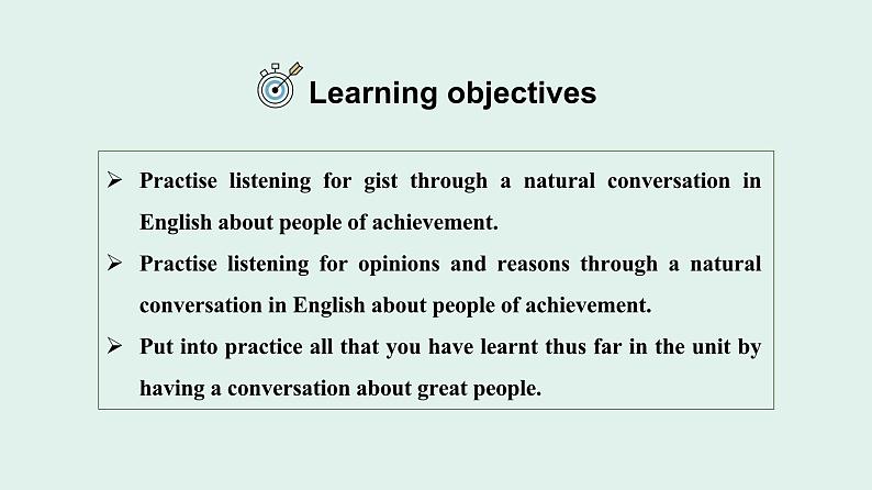 2023-2024学年高二英语人教版 选择性必修一Unit 1 Using Language (Explore the meaning of greatness)（课件）第2页