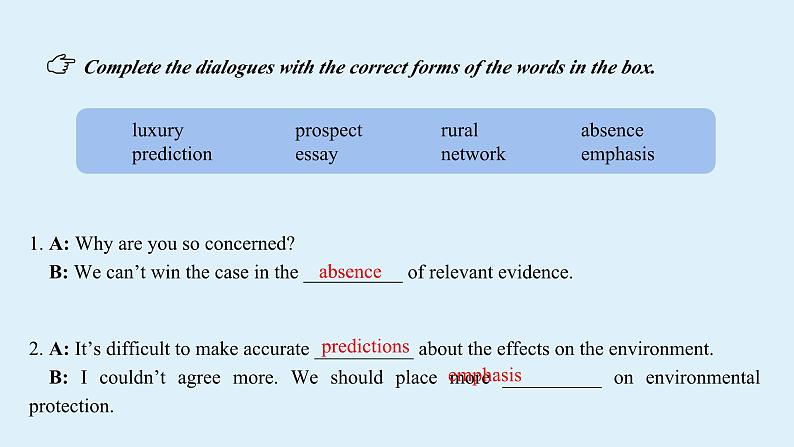 高二英语人教版 选择性必修一 Unit 2 Assessing Your Progress & Project（课件）04