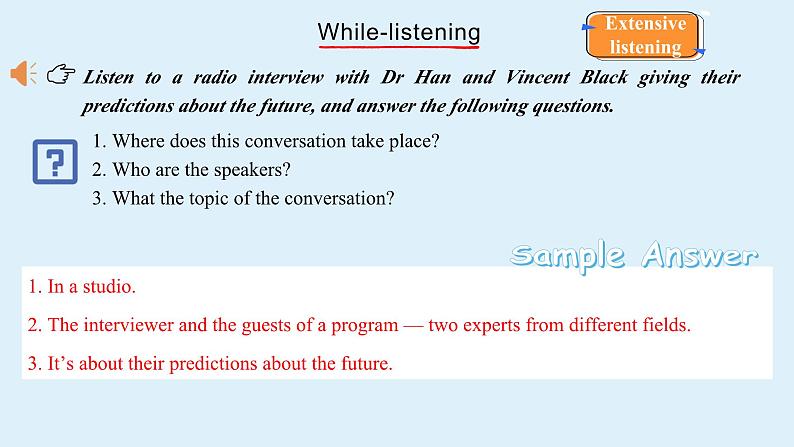 高二英语人教版 选择性必修一 Unit 2 Using Language (Listening and Speaking)（课件）07