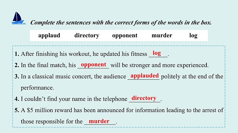 2023-2024学年高二英语人教版 选择性必修四  Unit 3 Assessing Your Progress & Project（课件）04