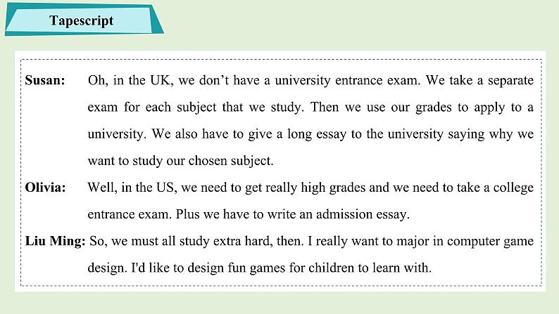 2023-2024学年高二英语人教版 选择性必修四  Unit 5 Using Language（听说课）（课件）第7页