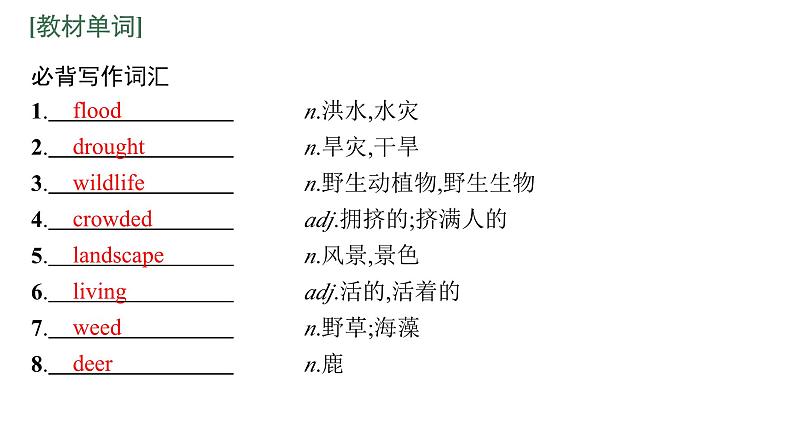 2024届北师版高考英语一轮复习必修第二册UNIT 5HUMANS AND NATURE课件第4页