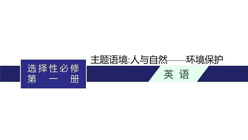 2024届北师版高考英语一轮复习选择性必修第一册UNIT 3CONSERVATION课件第1页