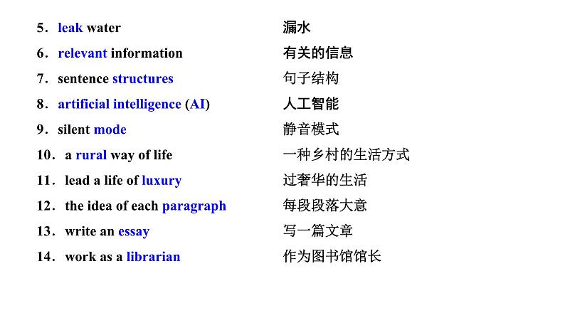 2024届高考英语一轮复习选择性必修第一册UNIT2 LOOKING INTO THE FUTURE课件02