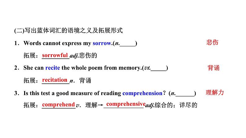 2024届高考英语一轮复习选择性必修第三册UNIT5 POEMS课件第4页