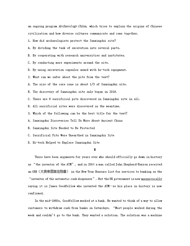 江苏专版2023_2024学年新教材高中英语Unit4Protectingourheritagesites分层跟踪检测四牛津译林版选择性必修第三册第3页