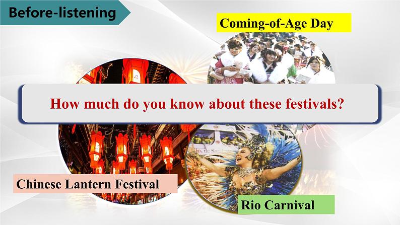 新人教版高中英语必修三Unit1Festivals and Celebrations-Listening and Speaking课件05