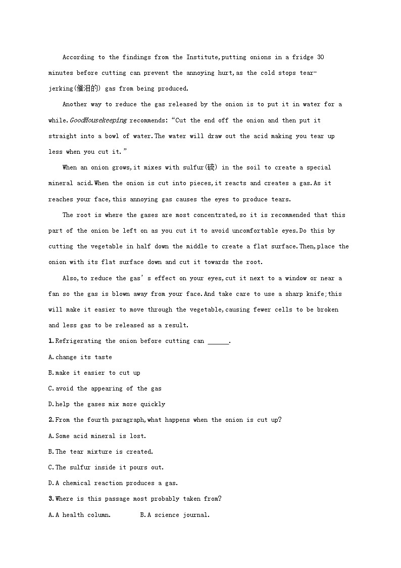 新教材2023_2024学年高中英语Unit1FoodforThought分层跟踪检测二Usinglanguage外研版必修第二册第3页
