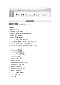 (人教版)高考英语一轮复习课时学案 第1部分 教材解读 必修第三册 Unit 1　Festivals and Celebrations (含解析)