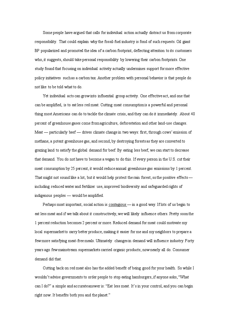 高考英语二轮复习阅读理解分类训练：人与自然类 (含答案)第3页