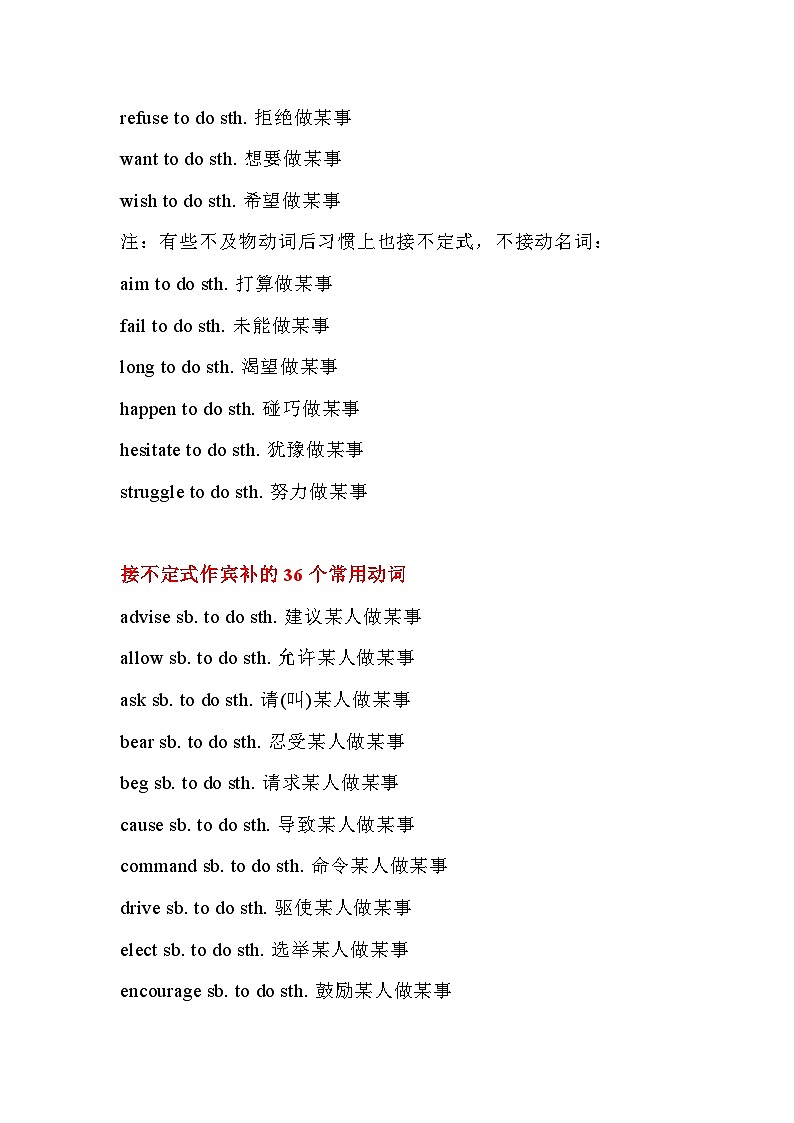 高中英语固定搭配总结第2页