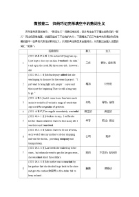 新高考英语二轮复习课时练第2部分完形填空与语法填空专题3微技能二归纳巧记完形填空中的熟词生义 (含解析)